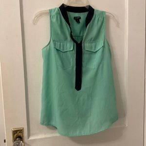 J crew sleeveless blouse.